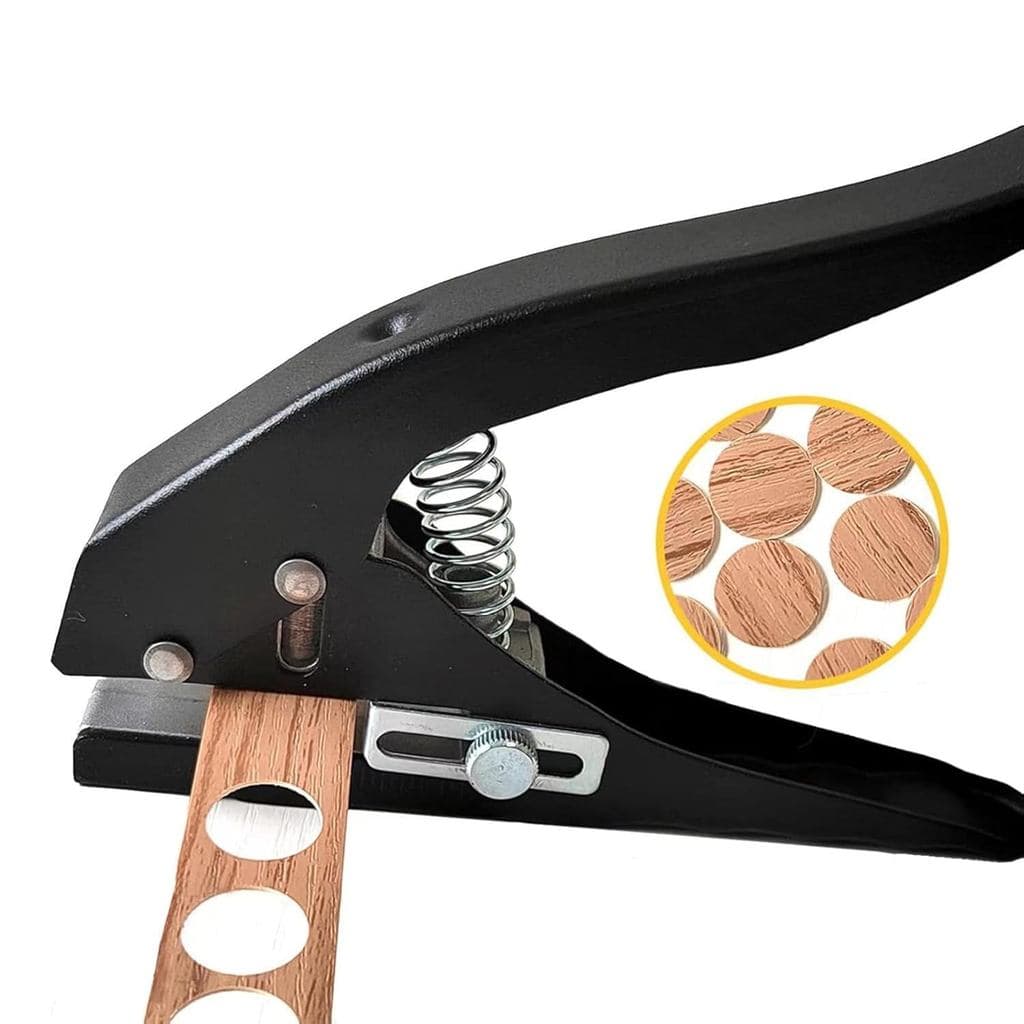 Furador de Papel de Alta Resistência de 15mm com Escala, Furador Manual Profissional para Papel Cartão, Folhas Plásticas
