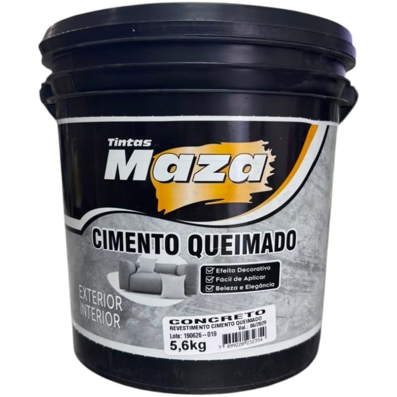 Massa Revestimento Cimento Queimado Concreto Maza 5,6kg