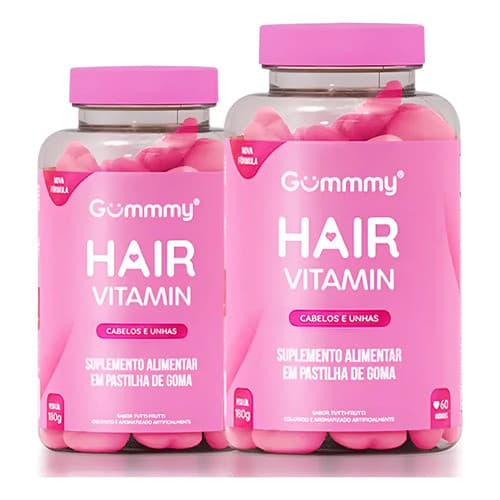 Kit Com 2 Gummy Hair Original Tutti Frutti  120 Gomas