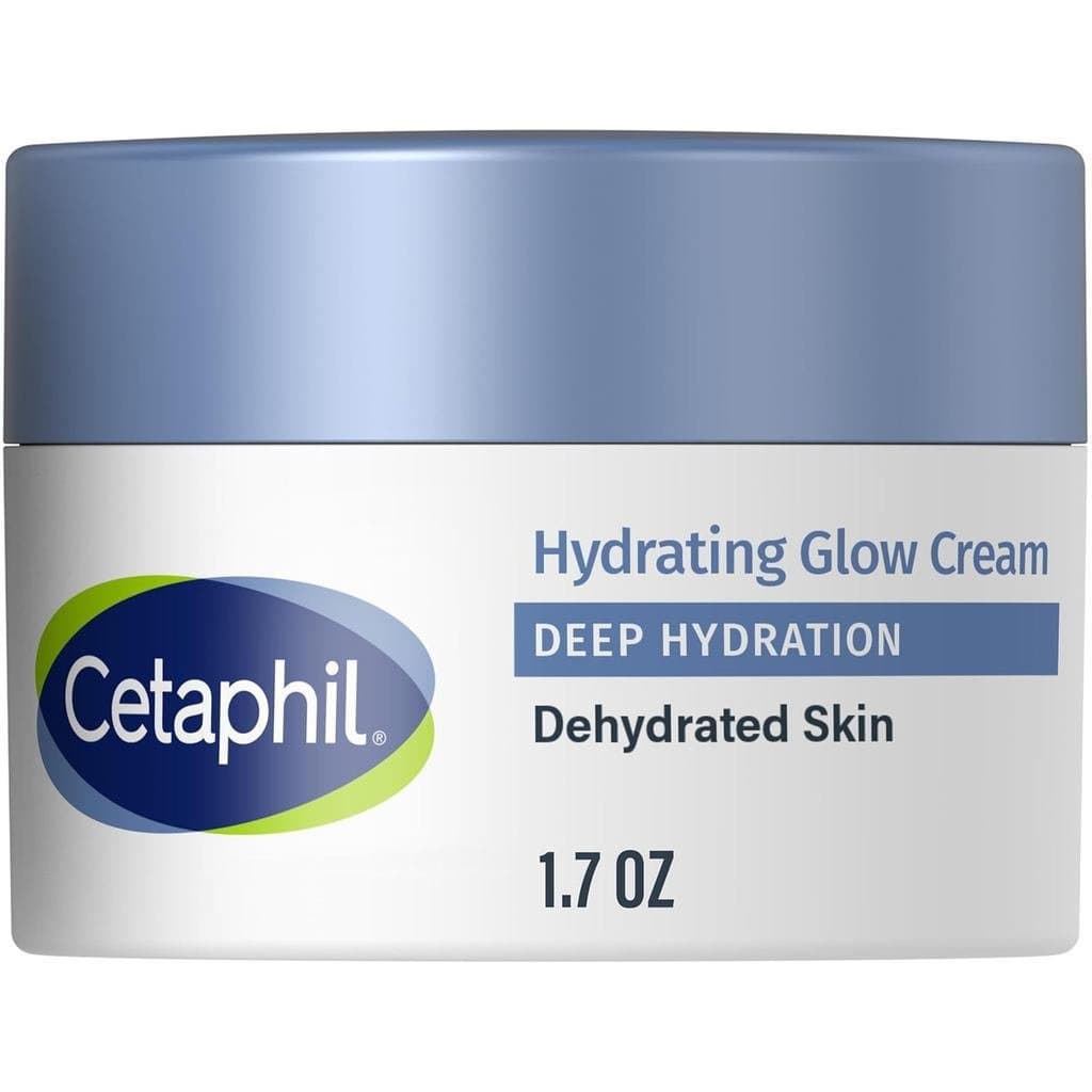 Creme Facial Diário Cetaphil Deep Hydration Healthy Glow, 1,7 oz, Hidratante Facial para Pele Seca de 48 Horas para Pele