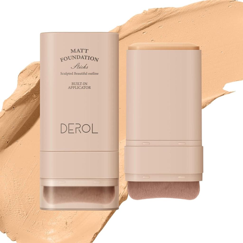 Bastão de Maquiagem Flawless Eraser Foundation, Leve, Construível, Cobertura Média a Total, Bastão de Maquiagem de Dupla