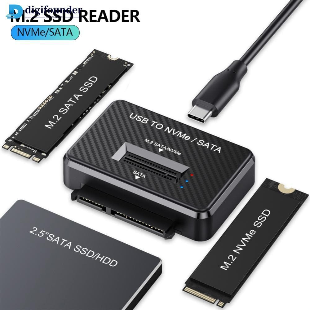 Leitor SSD DIGIFOUNDER M . 2 NVMe SATA Protocolo Duplo USB 3.1 10 Gbps Base De Acoplamento Externa Suporta 2230 2242 228