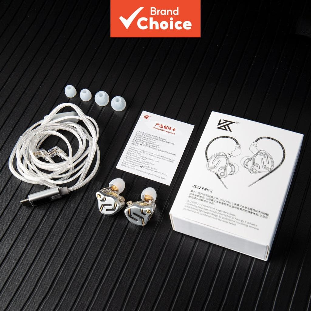 KZ ZS12 PRO 2 Fones De Ouvido Intra-Auriculares Monitor HiFi Clarity Sound Imersive Bass 5BA 1d 6 Driver Híbrido Para Jo