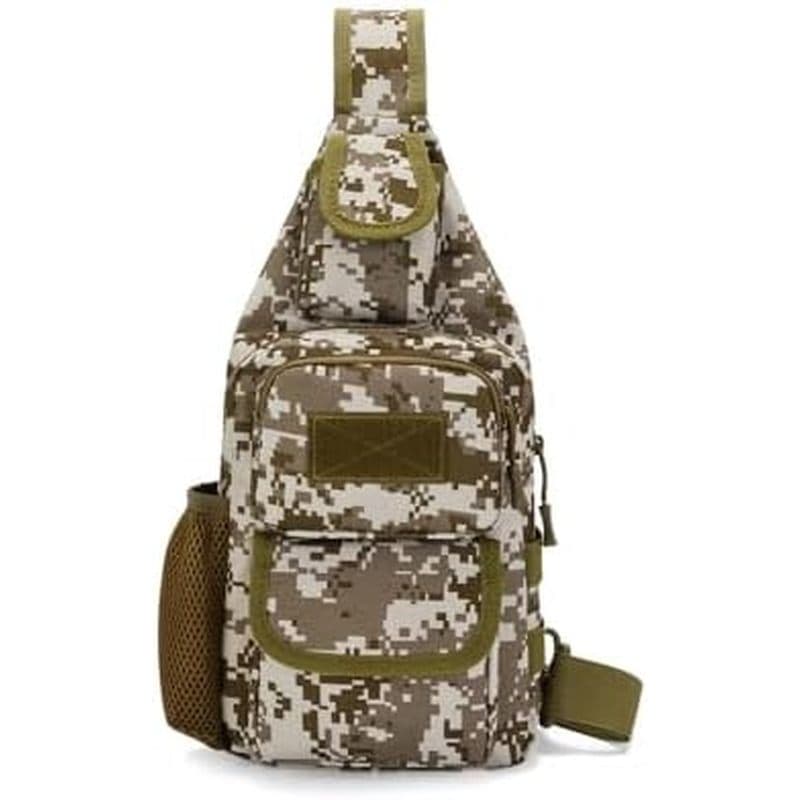 Mochila Crossbody Com Bolsa Tipo Estilingue Para Homens , Tática De Ombro No Peito | Camuflada Transversal Alça Conversí