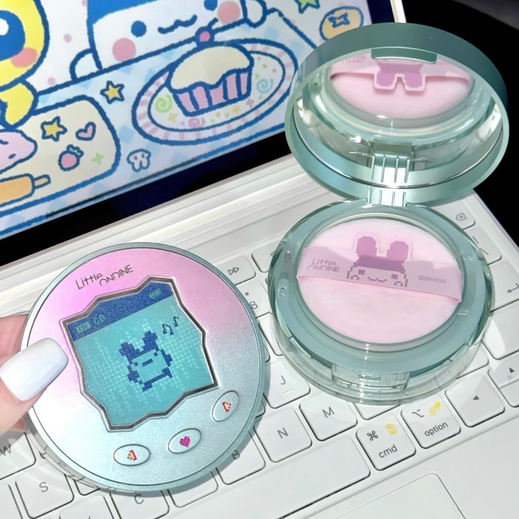 LITTLE ONDINE & Tamagotchi Soft Mist Hold Maquiagem Pó Solto Foco Suave Revelar 0 Pó Sensação Controle de Óleo