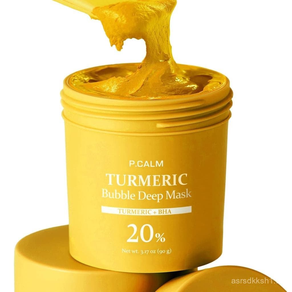 Máscara de Profunda com Bolhas de Cúrcuma P.CALM |   Sérum redutor de manchas com AHA/BHA, água de ácido carbôni