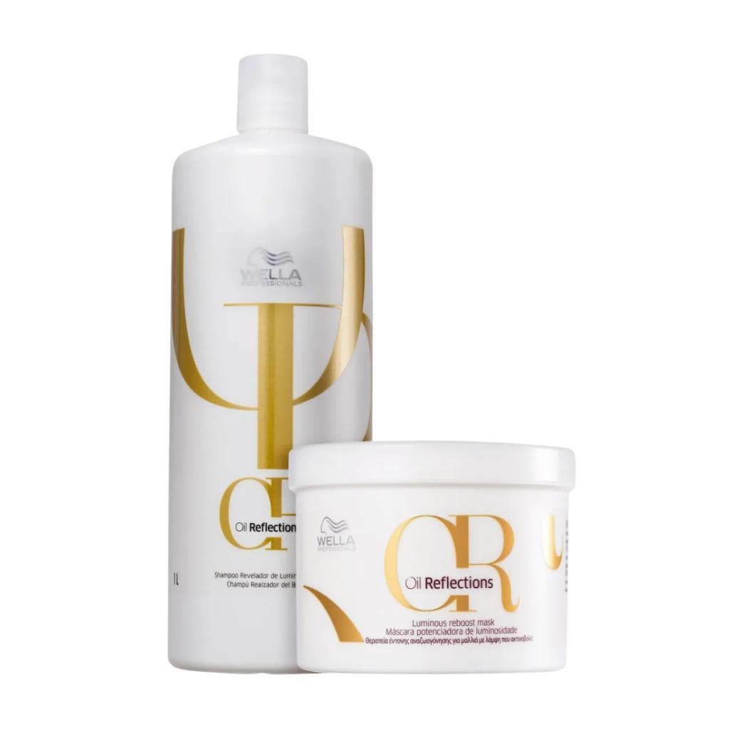 Kit Oil Reflections Shampoo 1L + Máscara 500Ml Wella Profissionals
