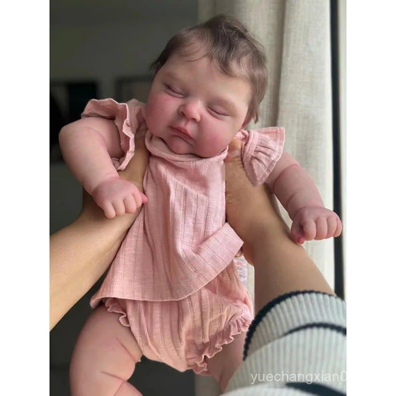 Boneca Reborn Acabada De 19 Polegadas , Pêssegos Dormindo , Feita À Mão , Alta Qualidade , Realista , Recém-Nascido , Pi