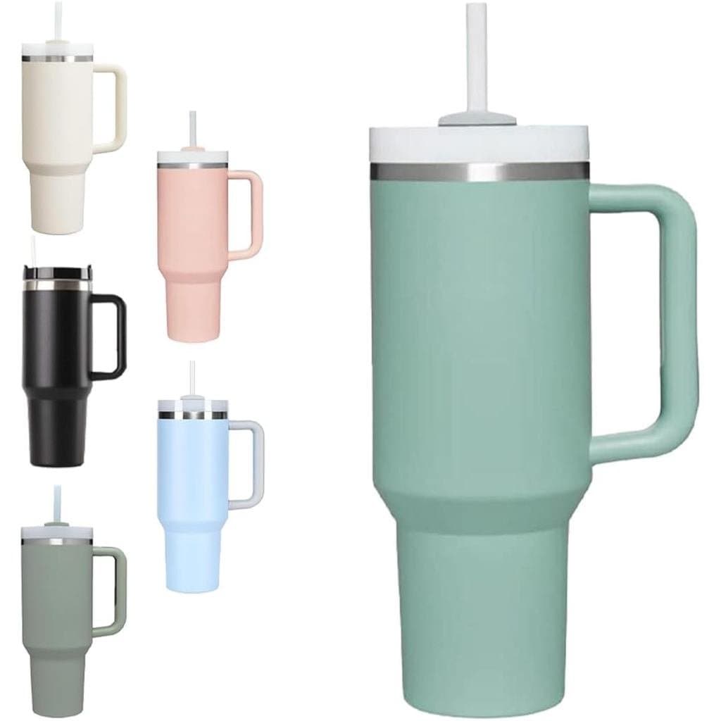 Copo Térmico H&F Clicks, Copo de Aço Inoxidável com Tampa à Prova de Vazamentos para Água, Café ou Chá Gelado. p