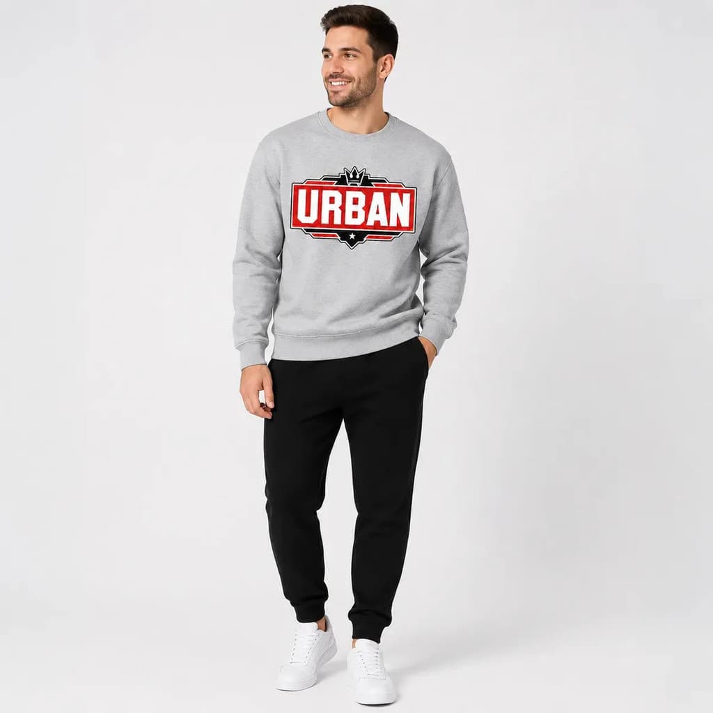 Conjunto Urban Core Moletom Careca e Calça Streetwear Premium Casual Confortável Moda Urbana