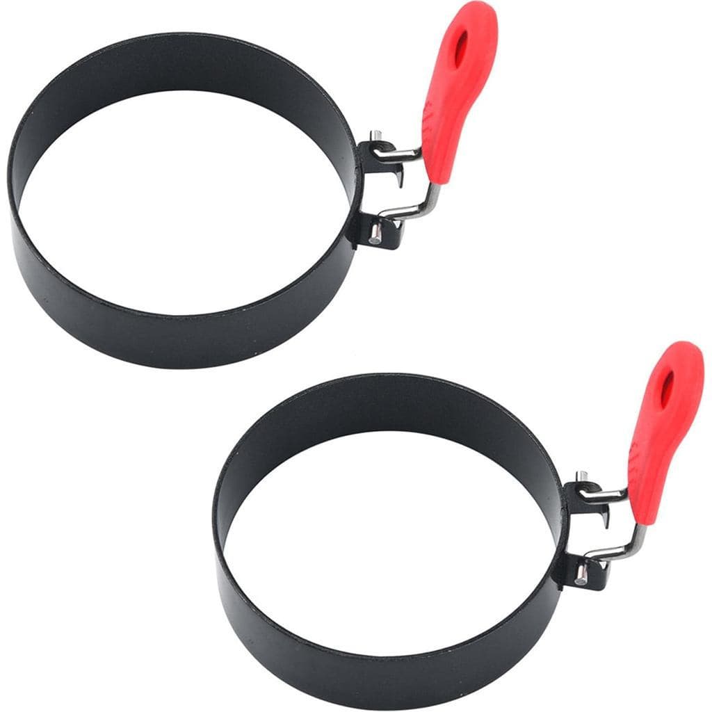 Conjunto de Formas para Ovos de 3,5 Polegadas, Cabo de Silicone, Forma Redonda para Muffins Britânicos, Forma para Sandu