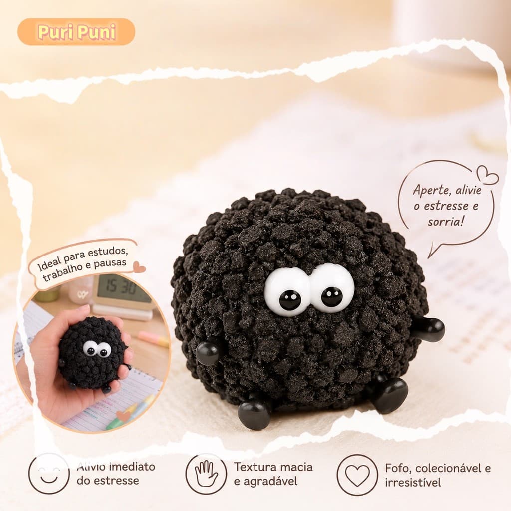 Brinquedo Squishy Brigadeiro Antiestresse 7cm Macio para Ansiedade e Relaxamento