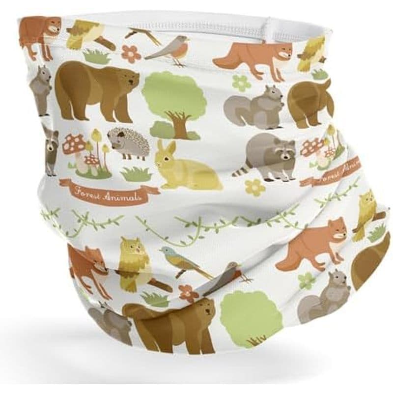 Polaina De Pescoço (Padrão De Design De Animais Woodland) Máscara Facial Respirável E Refrescante Lenço De Proteção UV B
