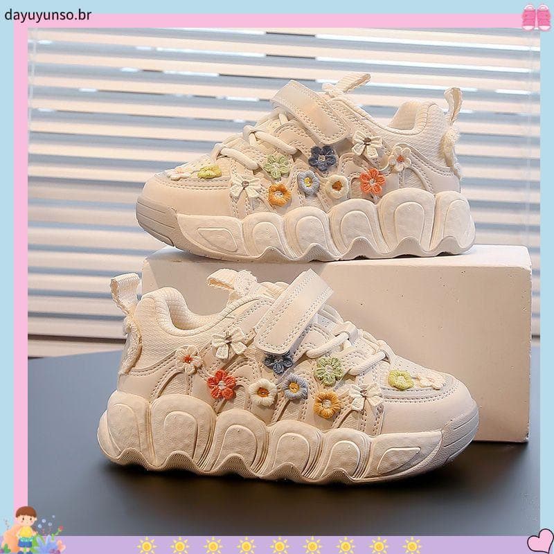 Meninas sapatos esportivos 2025 outono novo estilo crianças papai sapatos estudante edição correndo sapatos casuais deso