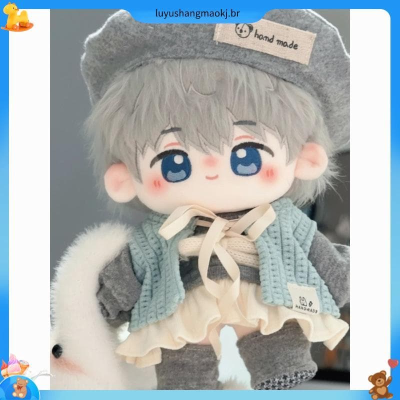 Shen Xinghui Boneca de algodão 20 cm Boneca de presente Boneca de pelúcia fofa Intercambiável Vestir