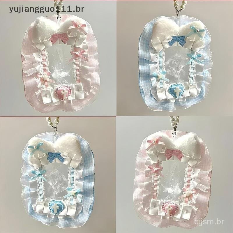 #     Novo Porta-Photocards Kpop Estilo Laço Sweet Lolita Protetor de Cartão de Foto Estojo de Exibição de Fotos de Ídol