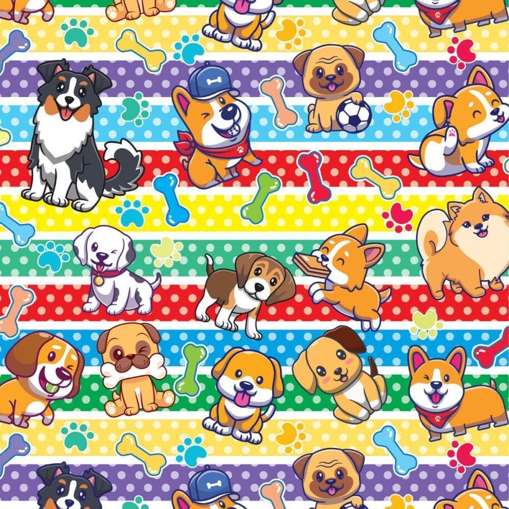 Papel Presente Bobina Couche 60CM. MOD.125 Cachorrinhos BO-100MTS