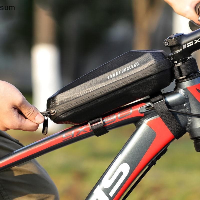 [sum] Bolsa Frontal De Bicicleta Modelo Quebra-Vento De Ciclismo De Casca Dura Carro Mountain Bike BR