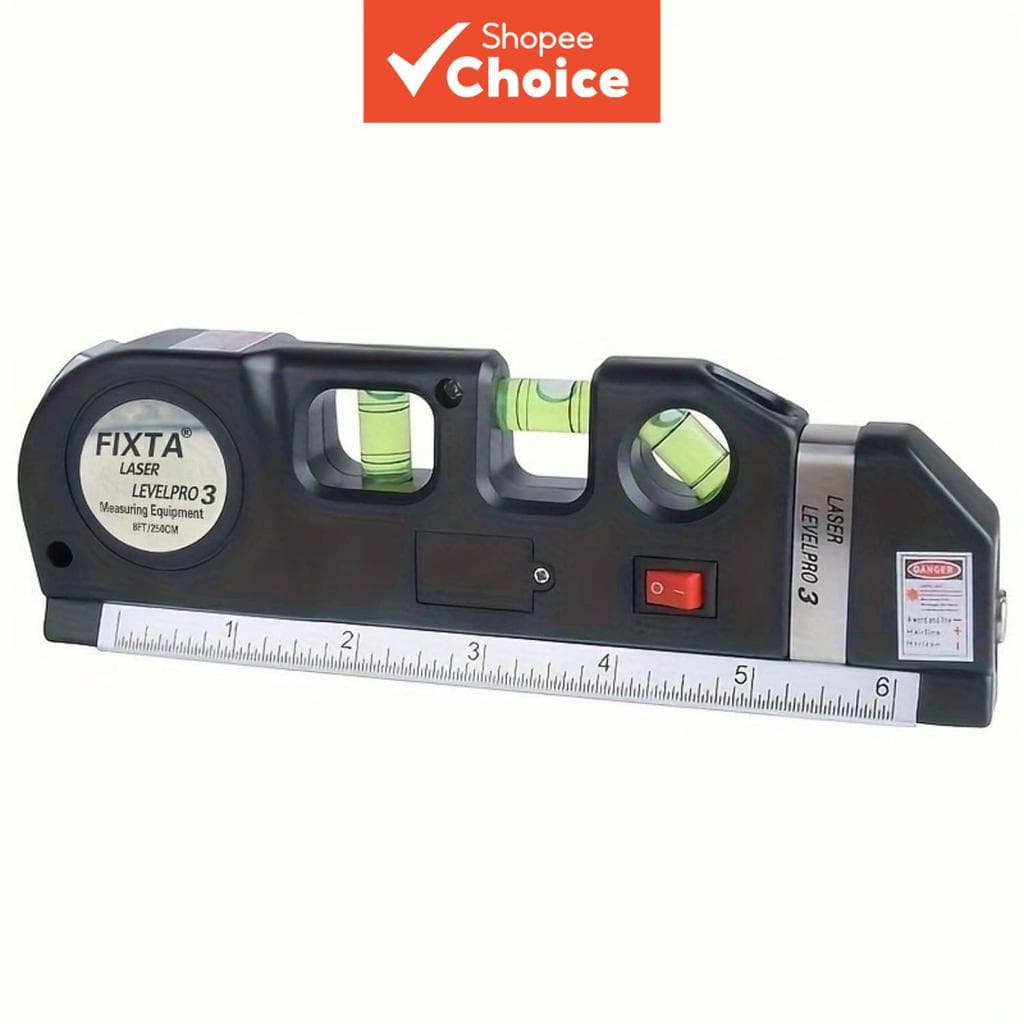 Nível a laser de precisão com réguas duplas, kit de nível de bolha, ferramenta de linha de nível laser multiuso,