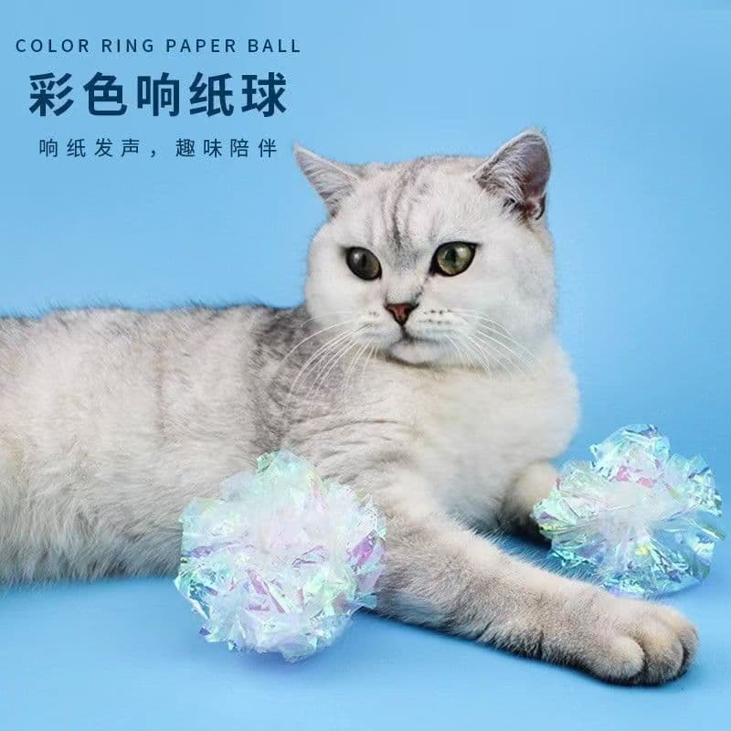 Gato som bola de papel gato brinquedo gato provocando ferramenta útil aliviar o tédio brinquedo bola provocando gat