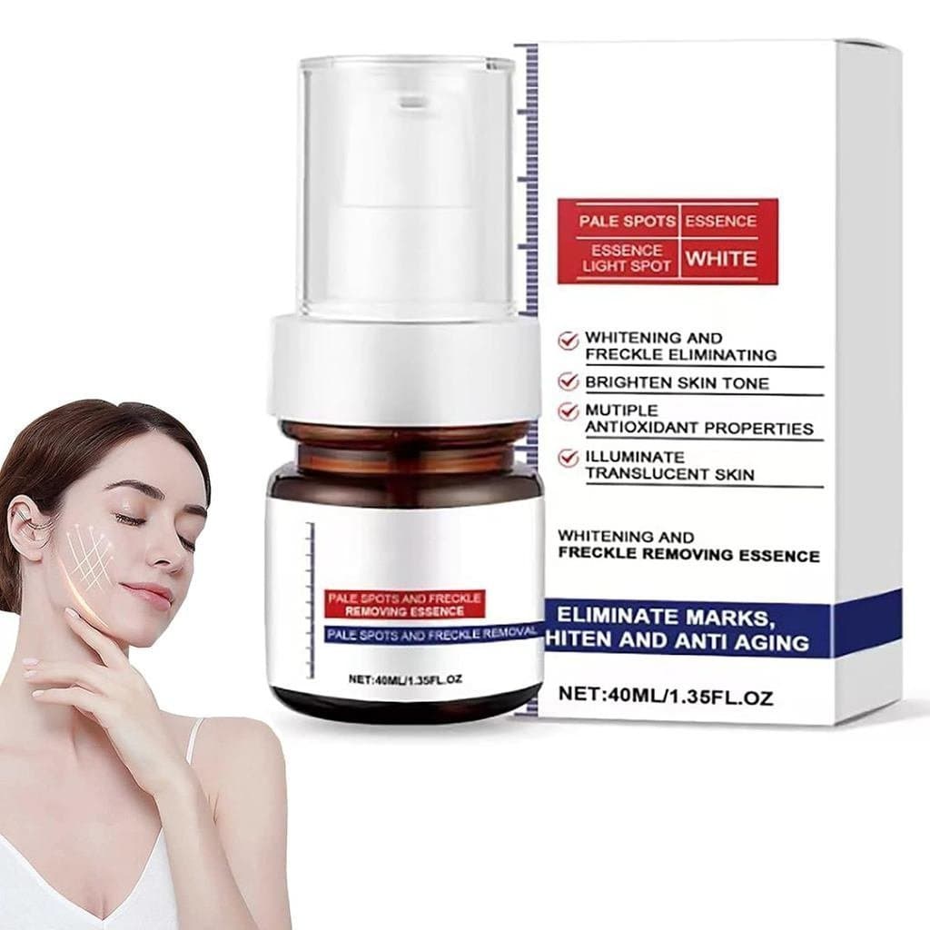 Sérum para remoção de sardas faciais, corretor de manchas faciais e corporais, usado para cuidados com a pele.