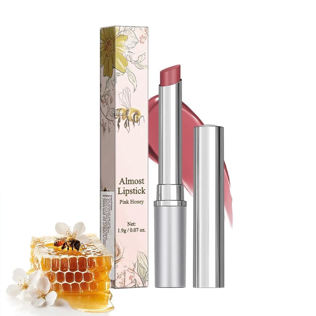 Bálsamo Labial Hidratante Charm Kiss Honey Black, Batom Transparente, Rosa Mel, Bálsamo Labial Natural Brilhante, Brilho