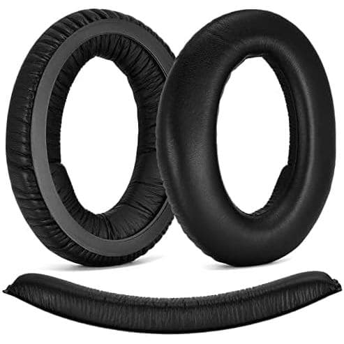 Almofadas auriculares e faixa de cabeça de reposição HD380 compatíveis com fones de ouvido Sennheiser HD380 PRO, HD380,