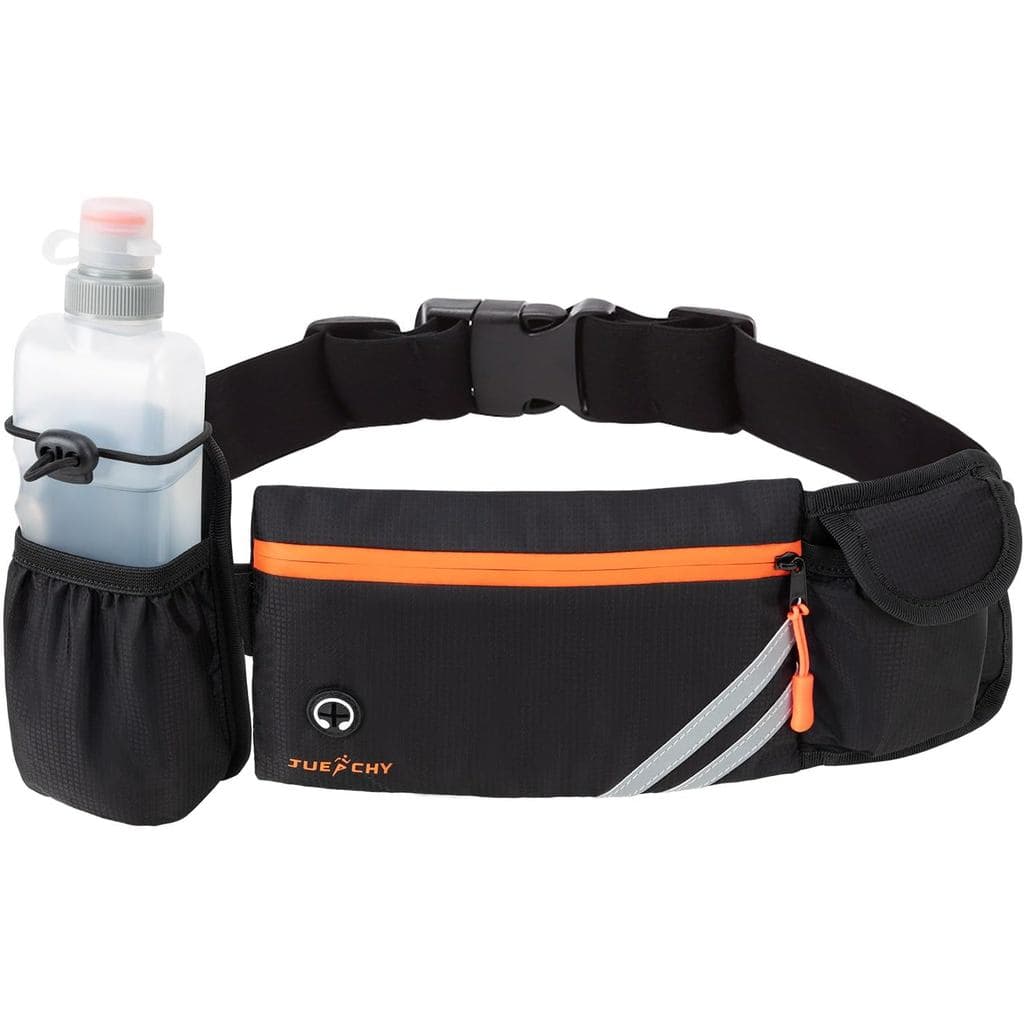 Cinto de Corrida com Suporte para Garrafa de Água: Bolsa para Garrafa Removível - Cinto de Corrida Fino - Grande Capacid