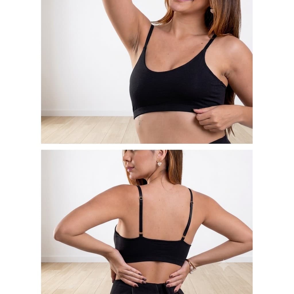 Sutiã Top Faixa Cotton Up Algodão Poliamida Premium Sustentação Leve Toda Up Com Elastico e Alça Ajustavel Confort