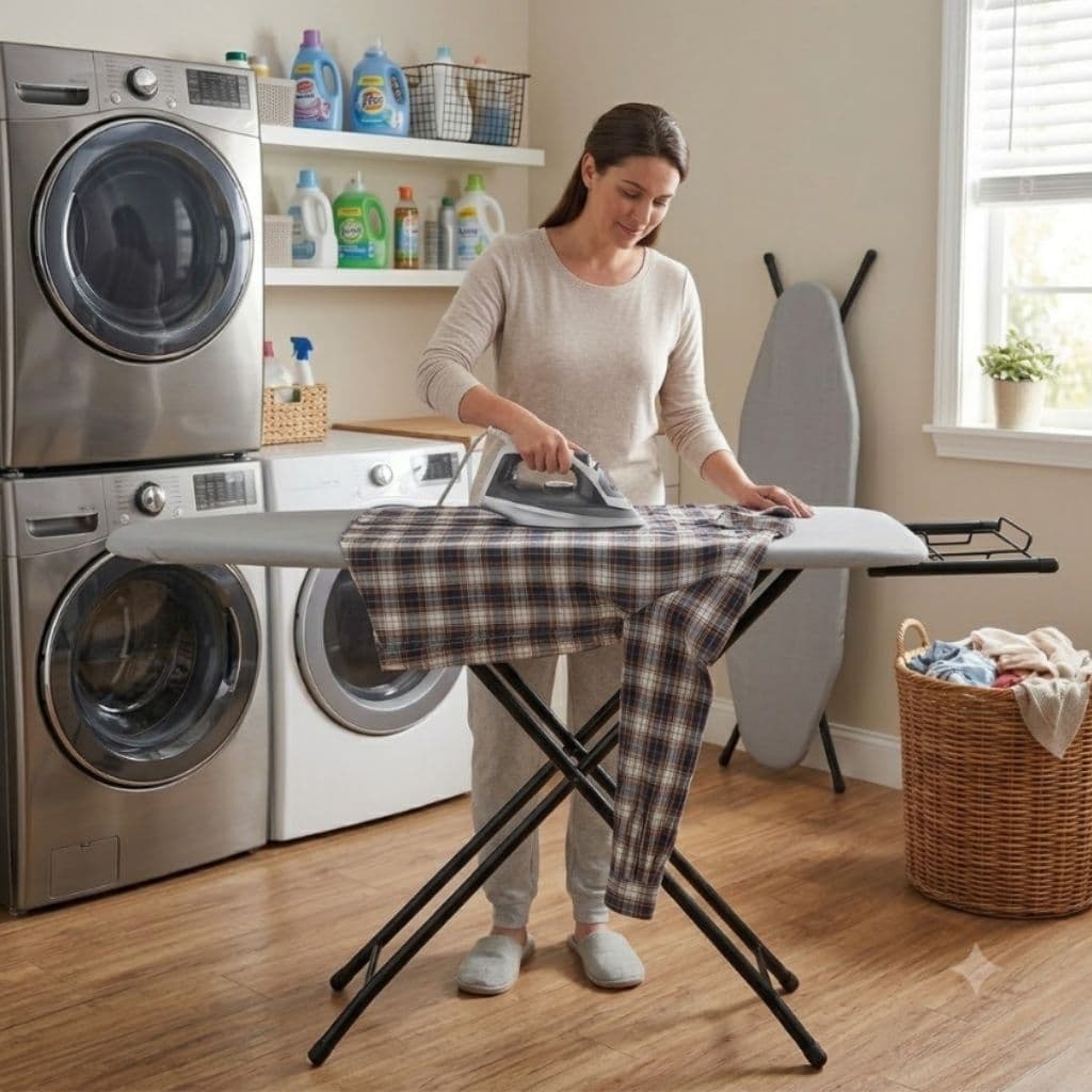 Mesa de Passar Roupas Tábua Extragrande em Aço Reforçado Forro Térmico Toleta Altas Horas