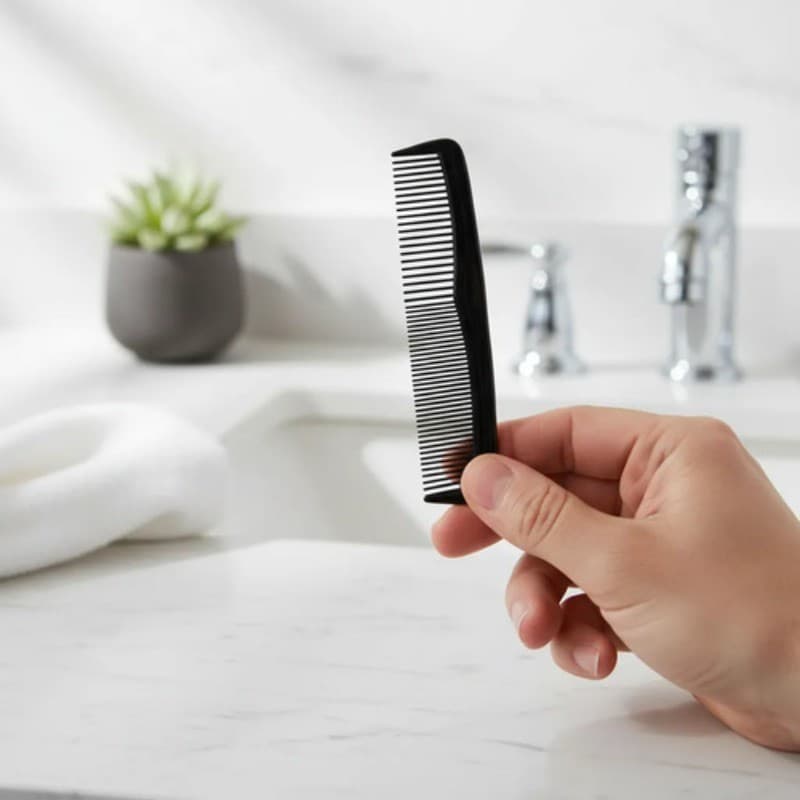 Kit 168 Un Pente Masculino Preto De Bolso Inquebrável