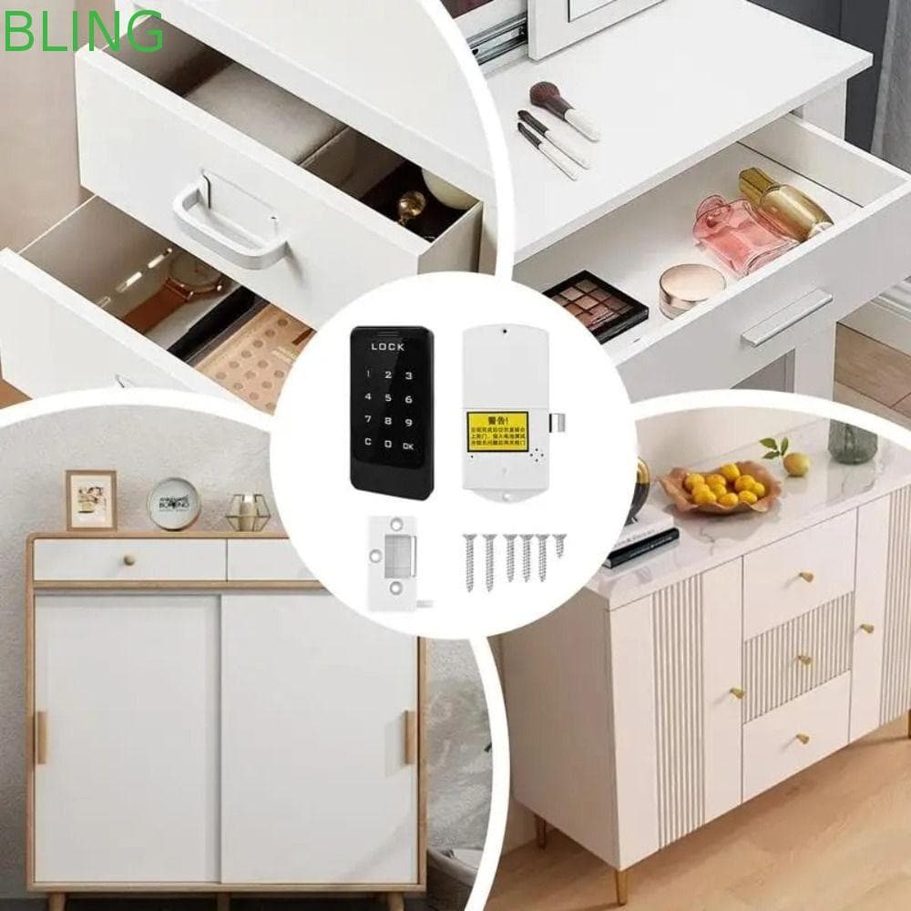 Fechaduras De Gabinete Digitais BLING , Porta Com Senha Sem Chave De Controle De Acesso , Fechadura Eletrônica Alimentad