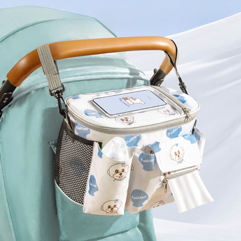Bolsa maternidade leve moda, bolsa organizadora para carrinho de bebê, bolsa ombro multifuncional para passeio com bebê