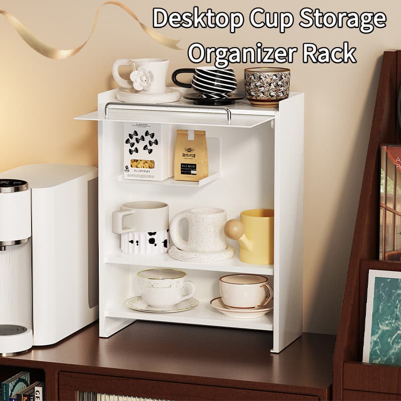 Rack de copo multicamadas de mesa, xícara de chá, café, organizador, rack de armazenamento