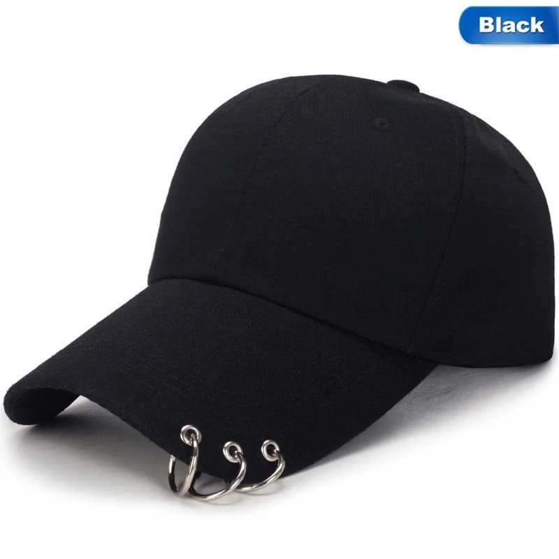 Anel de metal unissex, boné respirável para golfe e beisebol, chapéu de sol feminino para esportes ao ar livre e JH5T