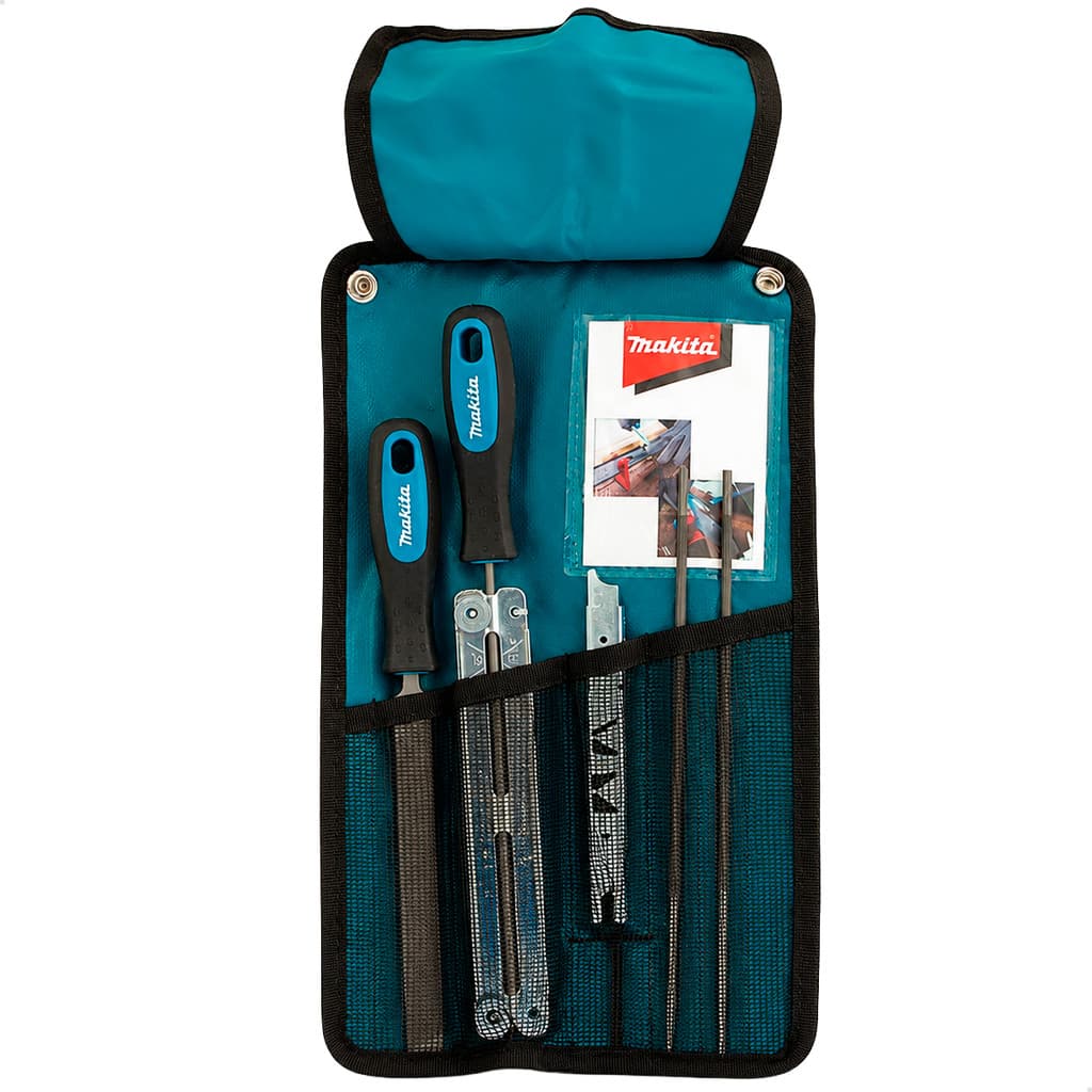 Kit de Afiação de Corrente de Motosserra Makita D-72160 com Bolsa Organizadora Original