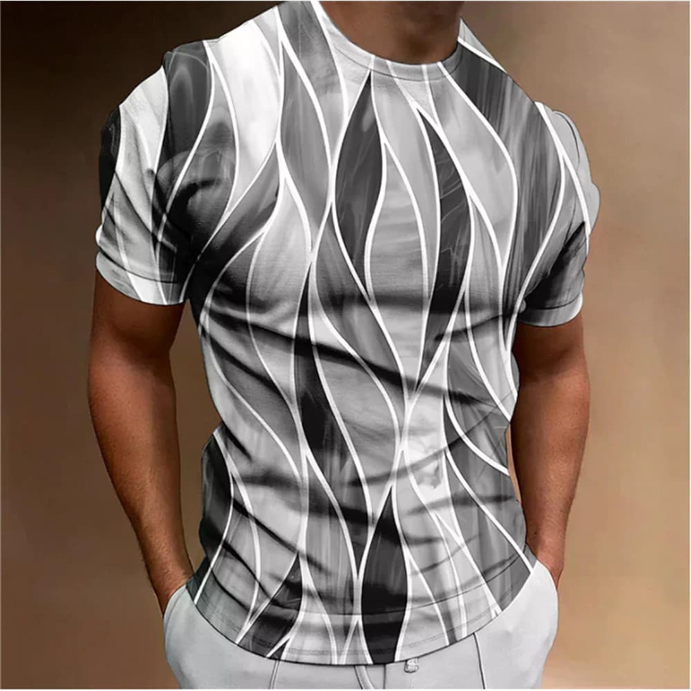 Novo Esporte Com Impressão 3D De Secagem Rápida Respirável Camiseta Masculina Ao Ar Livre Rua casual fashiona Solto E Si