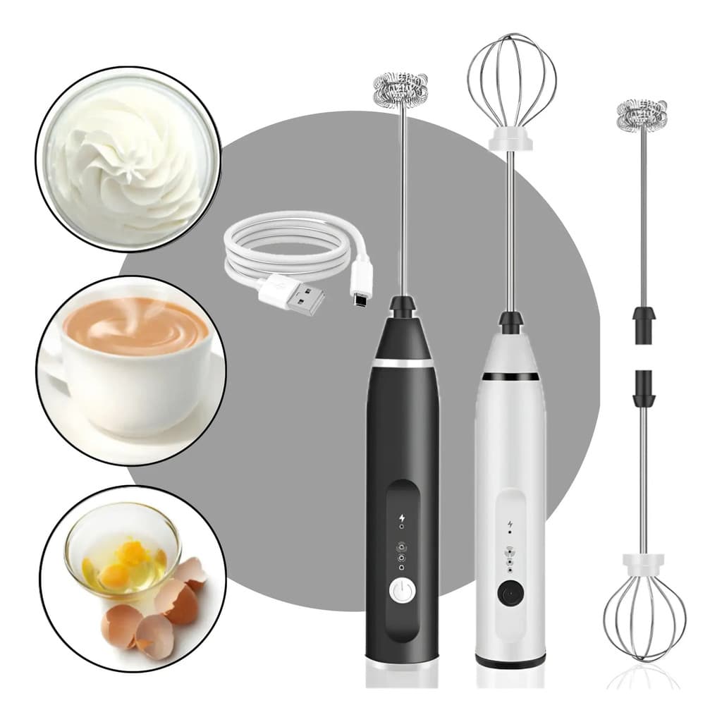 Mini Mixer Misturador Batedor Elétrico Bebidas Ovos Portátil