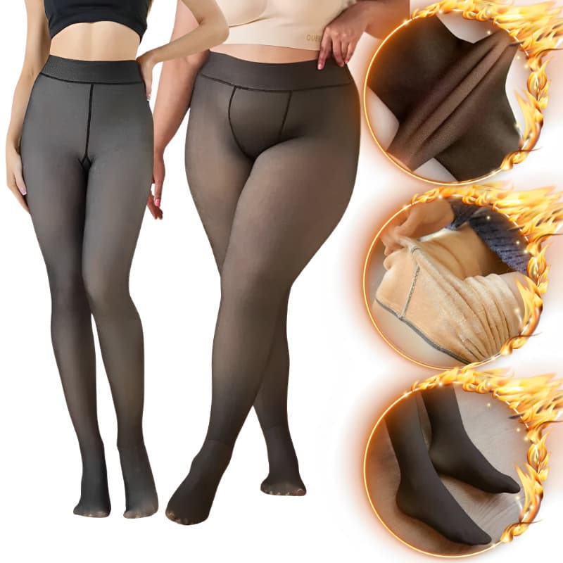 Meia Calça Forrada Translucida Plus Size Slin Peluciada Para O Frio Confortavel Quente Inverno 2901