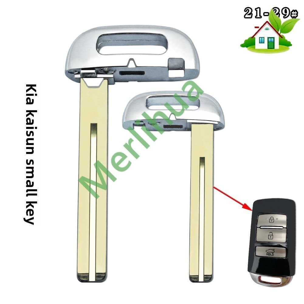 Para Kia K7 Cadenza Cartão Inteligente Pequena Chave De Controle Remoto Emergência Mecânica Em Branco