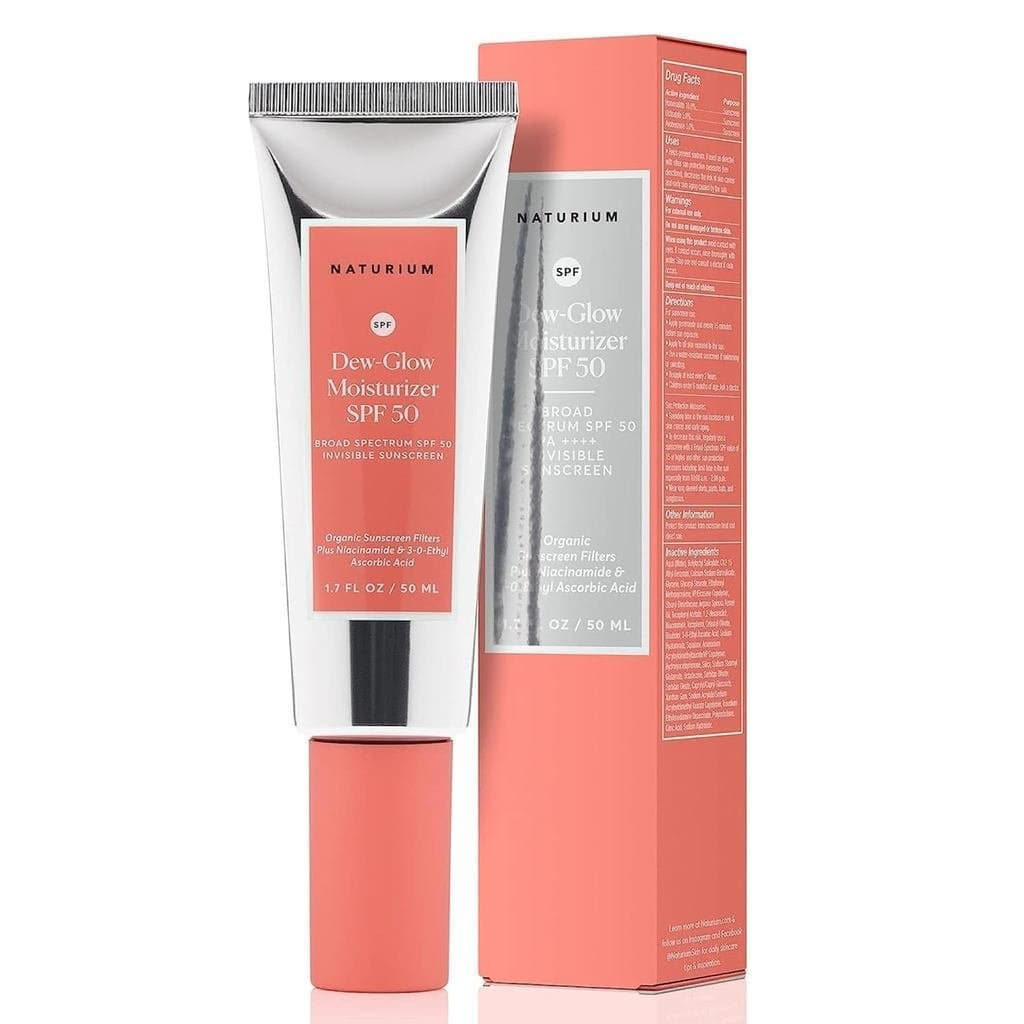 Naturium Naturium Creme Hidratante SPF50PA++++, Protetor Solar Hidratante Diário e Base Facial, com Efeito Luminoso, 1.7