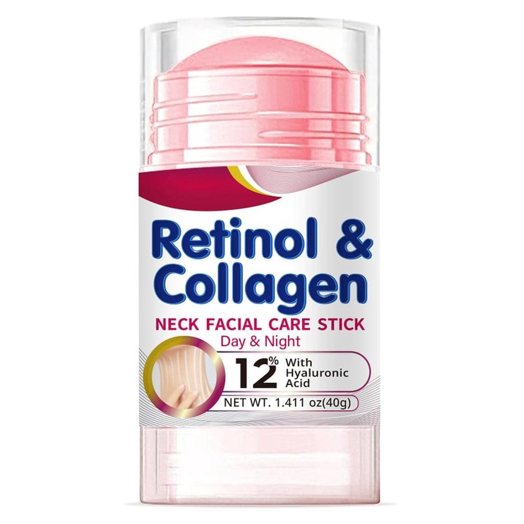 Creme de Retinol e Colágeno para o Rosto com 12% de Ácido Hialurônico, Bastão Facial de Retinol para Dia e Noite, Hidrat