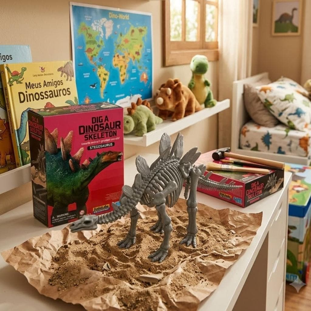 Kit de Escavação 4M Dinossauro Estegossauro Kidzlabs