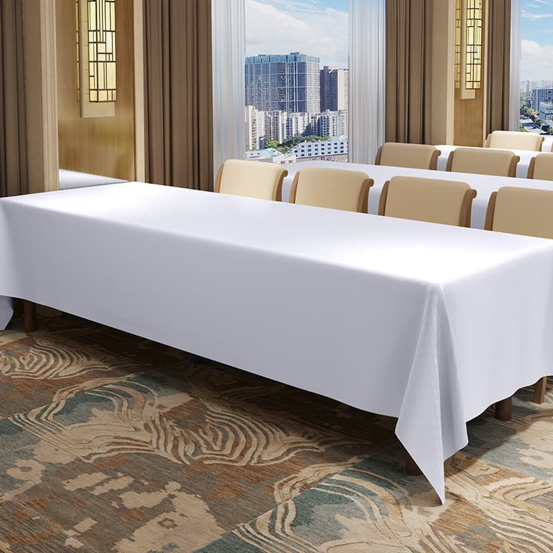 Toalha de mesa retangular espessada, à prova d'água, cor sólida, Hotel, exposição, negócios, conferência, escritório, lu