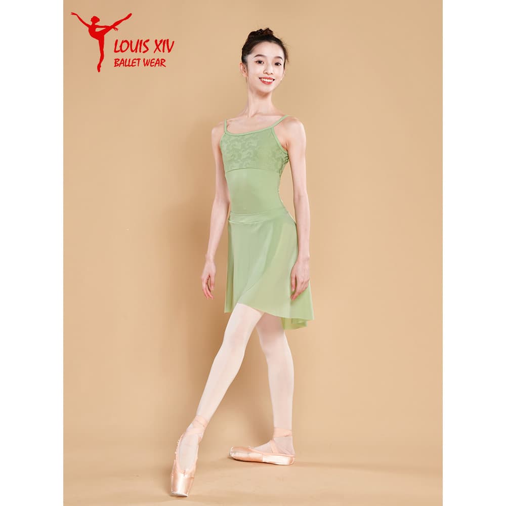 LOUIS XIV Ballet Practice Suit Feminino Jacquard Textura em relevo Costura Sling Bodysuit Bodysuit