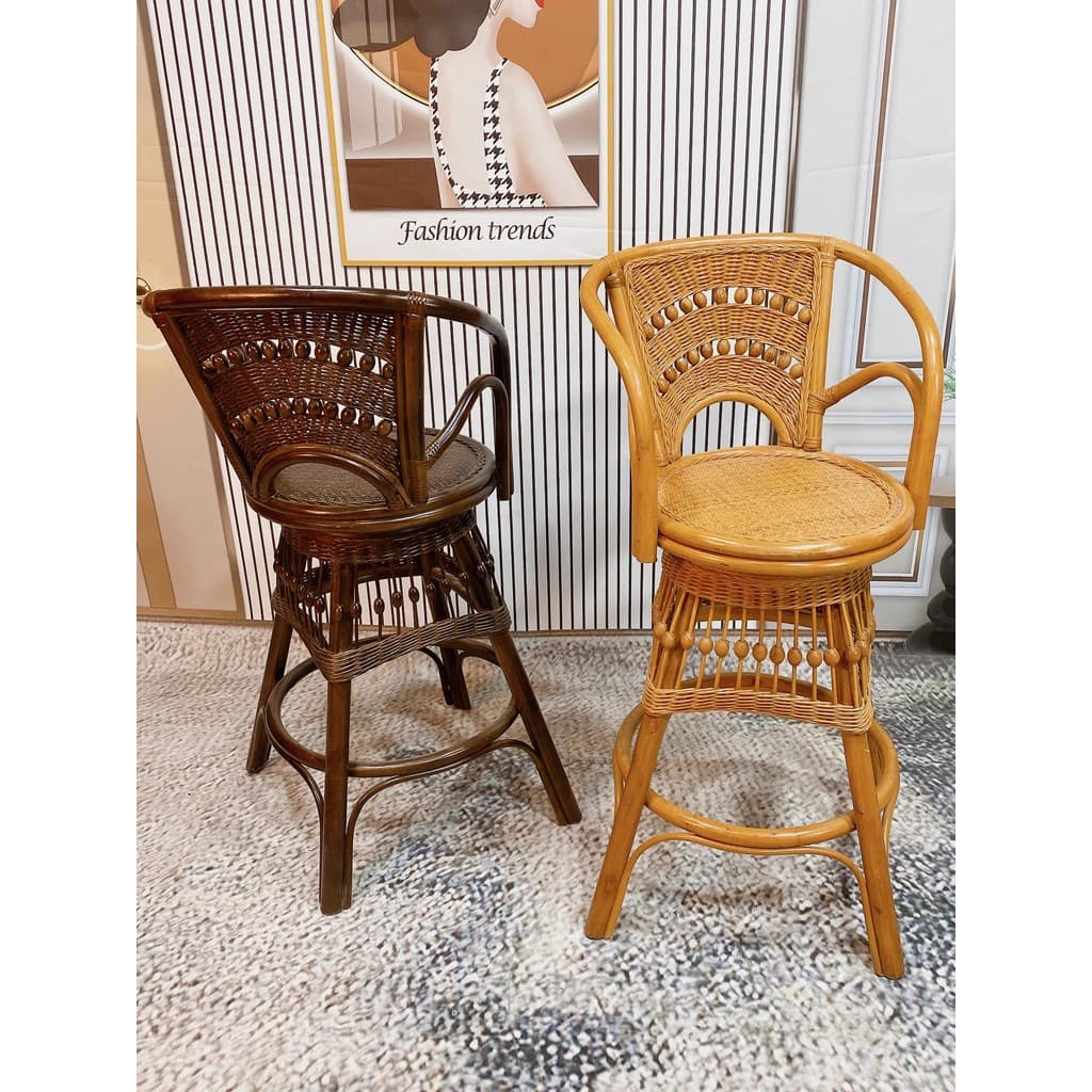 Indonésia planta Natural Rattan cadeira rotativa cadeira de lazer cadeira alta cadeira de Bar puro tecido à mão vendas d