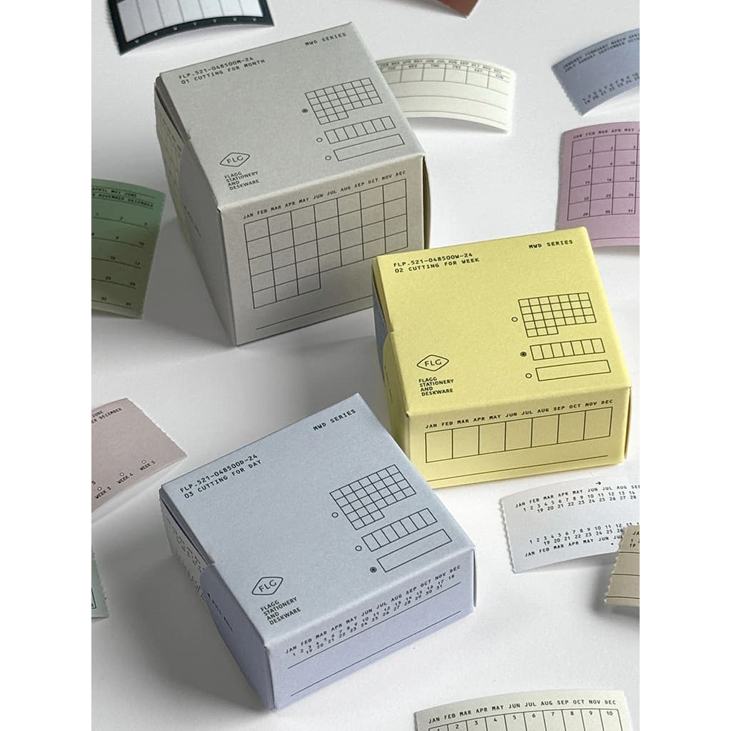 Coreia coreia flagg estilo Retro Pull-out mês domingo plano relógio nota adesivo rolo Tearable Post-it fita