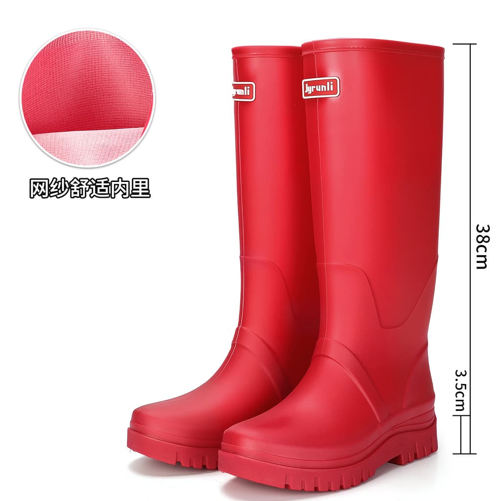 Botas de chuva femininas clássicas e versáteis para atividades ao ar livre, impermeáveis, de cano alto, antiderrapantes