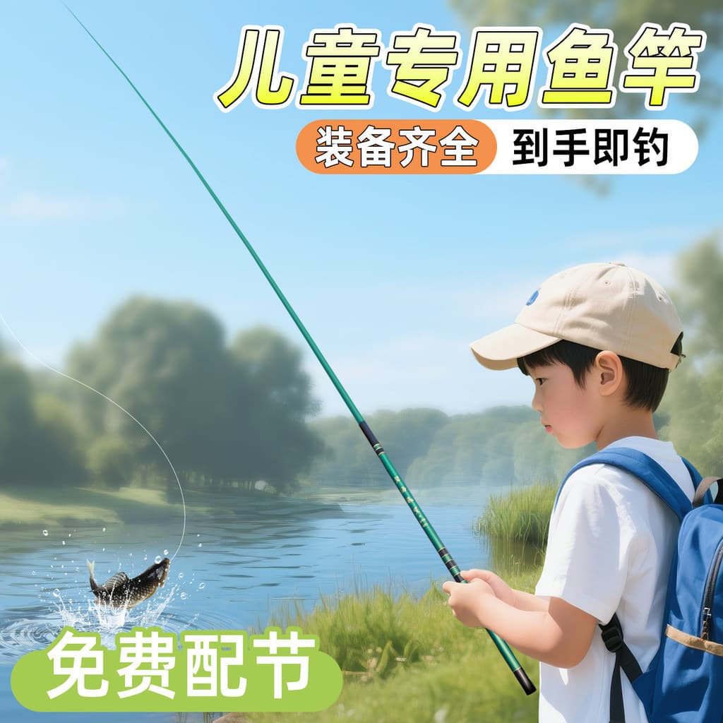 Vara de pesca curta vara de pesca das crianças conjunto iniciante pequeno objeto pesca Mini vara de fluxo pai-filho conj