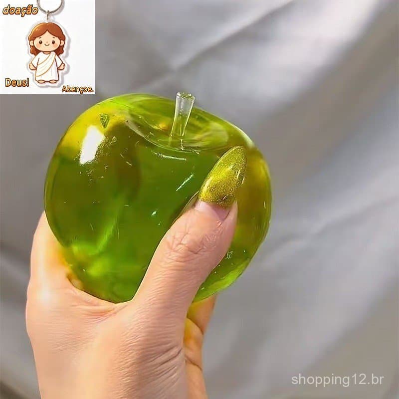 Squishy Verde Maçã Estresse Bola Macio Brinquedo Sensorial Para Tdah Autismo Recuperação Lenta Espremer Adultos Crianças